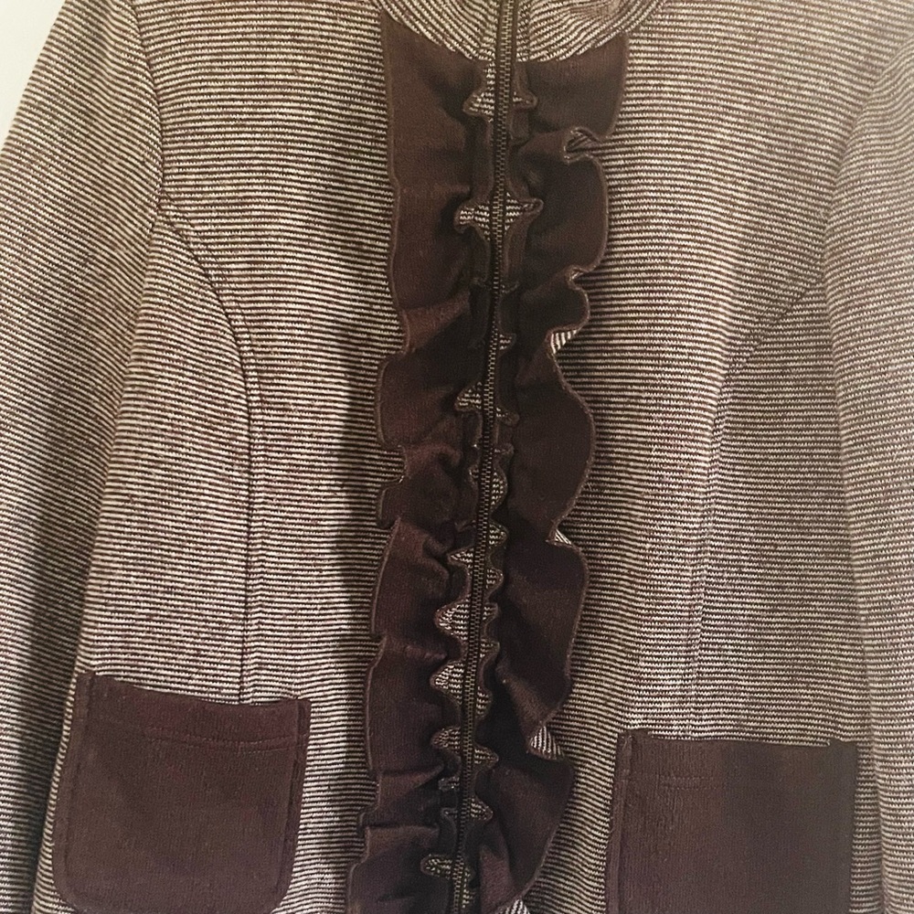 Ambition Wool Blend Ruffled Jacket - Picture 4 of 6